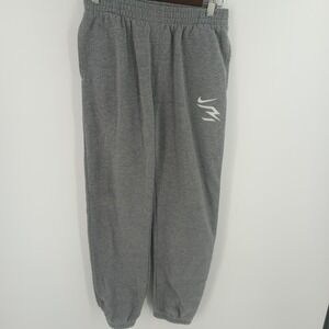 Nike 3 Brand Russell Wilson Boys XL Gray Fleece Jogger Sweatpants 825663947215